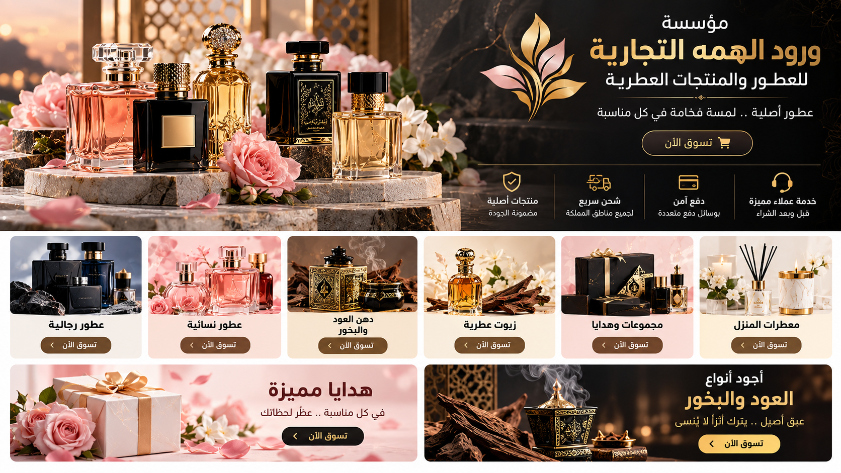 مؤسسة ورود الهمه التجارية - للعطور والمنتجات العطرية